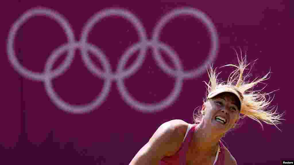 Ruska tenisačica, Maria Sharapova na treningu, 26. juli 2012. Foto: REUTERS / Stefan Wermuth