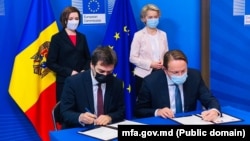 Semnarea Acordului de finanțare privind „Contractul de consolidare a statului și rezilienței pentru Republica Moldova”, Bruxelles, Decembrie 2021