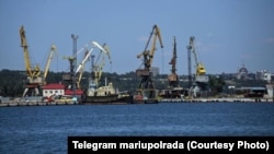 Марскі порт акупаванага Расеяй Марыюпаля. Архіўнае фота