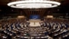 The Council of Europe is seen during a debate of the Parliamentary Assembly of the Council of Europe in Strasbourg, France