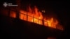 Emergency Crews Battle Fires After Massive Drone Strike Hits Kharkiv video grab 3
