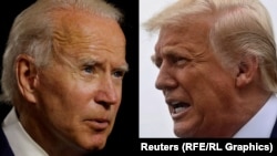 A combo photo shows U.S. Democratic presidential candidate Joe Biden (left) and President Donald Trump. 