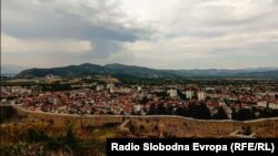 Поглед од Самуилови тврдини во Охрид.
