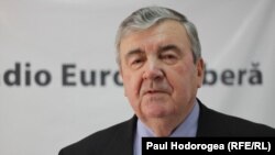 Mircea Snegur în vizită la Europa Liberă, Chișinău, martie 2011 