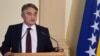 Bosnia and Herzegovina -- Newly elected member of Bosnia and Herzegovina's tripartite presidency, Bosnian Croat member Zeljko Komsic, delivers a speech during the presidential inauguration ceremony at the Bosnian presidency in Sarajevo on November 20, 201
