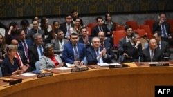 Ambasadorka Linda Thomas-Greenfield, druga lijevo, tokom sjednice Savjeta bezbjednosti 25. marta 2025.