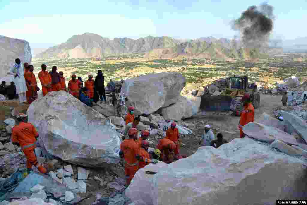 Army rescuers were still sifting through rubble looking for bodies and survivors on September 8. 