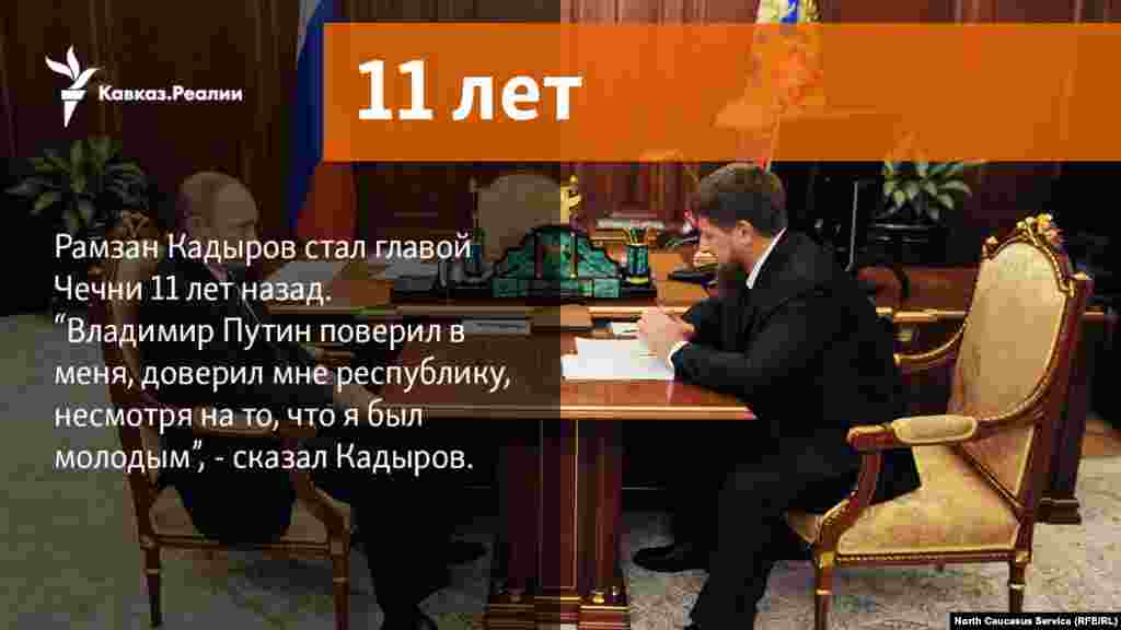 16.02.2018 // Рамзан Кадыров стал главой Чечни 11 лет назад.