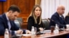 Ministarka rudarstva i energetike Srbije Dubravka Đedović Handanović tokom sastanka Radne grupe Vlade za praćenje aktivnosti Ministarstva finansija SAD, u vezi sa sankcijama NIS-u, Beograd, 21. mart 2025. 