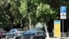 Armenia - Cars parked in downtown Yerevan, 07Aug2013.
