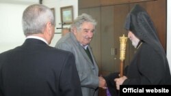 Встреча Католикоса всех армян Гарегина Второго с президентом Уругвая Хосе Мухикой 