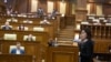 Premierul Maia Sandu în Parlament, 8 noiembrie 2019.