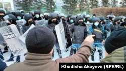 Акция протеста в Семее. Восточно-Казахстанская область, 5 января 2022 года.