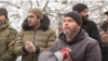 Armenia - Vahe Mkhitarian addresses striking workers of the Zangezur Copper-Molybdenum Combine, February 7, 2025.