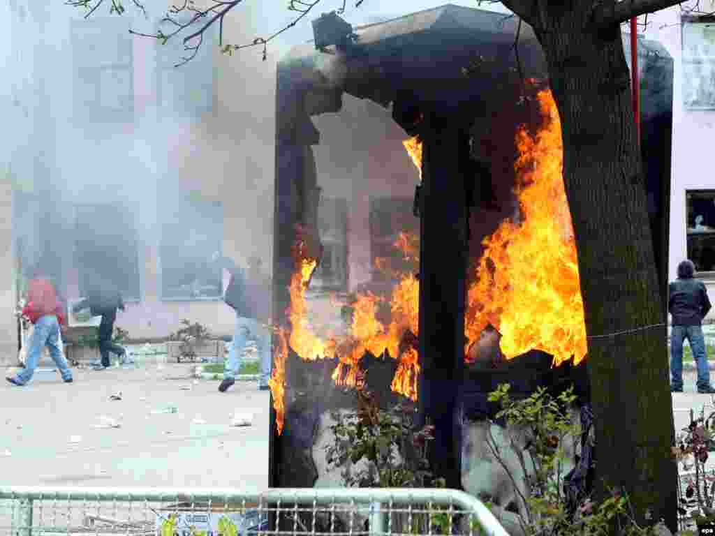 Протести на воените ветерани во Сарево 21.04.2010.