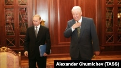 Boris Elțin și Vladimir Putin în 1999