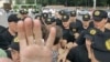 Police disperse opposition activists in Minsk