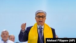 Кандидат в президенты Казахстана от партии «Нур Отан» Касым-Жомарт Токаев, действующий президент страны.