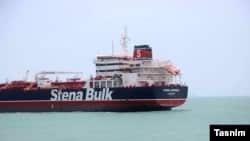 The British operated oil tanker Stena Impero impounded in Iran's port of Bandar Abbas in July 2019.