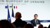 Președintele francez, Emmanuel Macron, dorește să se poziționeze drept unul dintre cei mai puternici susținători ai Ucrainei. Paris, 26 februarie.
