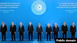 TDG-niň döwlet baştutanlarynyň 11-nji sammitine gatnaşan liderler. Bişkek, 6-njy noýabr, 2024.