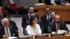 UN - Armenian Foreign Minister Ararat Mirzoyan speaks during a UN Security Council meeting on Nagorno-Karabakh, at UN headquarters in New York on September 21, 2023.