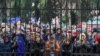 Антивладини демонстранти на улиците на Тбилиси за време на инаугурацијата на новиот грузиски претседател Михаил Кавелашвили на 29 декември 2024 година