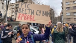 Studenti ispred RTS-a, 11. mart 2025. 