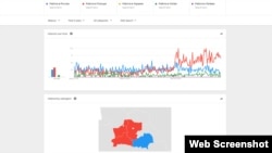 Запыты пра працу за мяжой зь Беларусі паводле Google Trends
