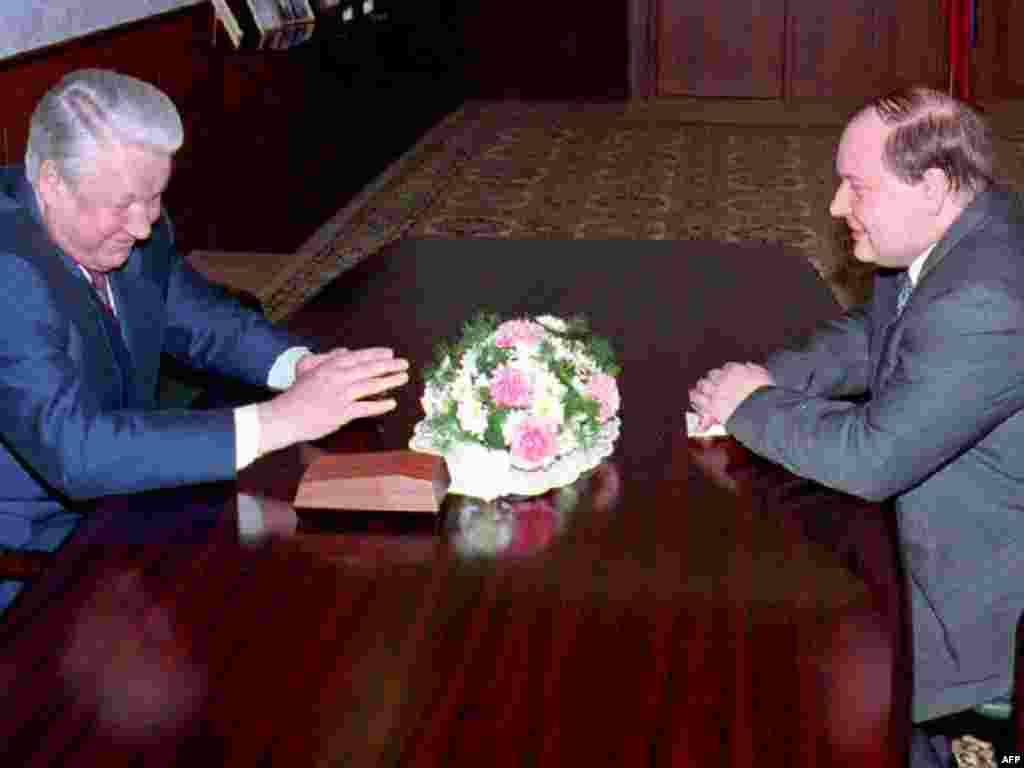 С Борисом Ельциным, 1 апреля 1994