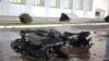 Rămășițe ale unei drone rusești căzute pe teritoriul unei școli ucrainene din regiunea Kiev, în urma atacurilor Rusiei asupra Ucrainei din 18 martie.