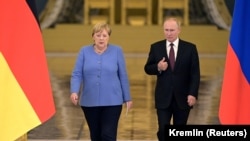 Германската канцеларка Ангела Меркел и рускиот претседател Владимир Путин