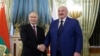 Уладзімір Пуцін і Аляксандар Лукашэнка ў Крамлі 13 сакавіка 2025