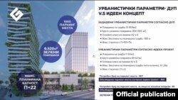 Прес конференција за парцелата1.1 спроти хотелот Холидеј ин во центарот на Скопје