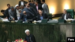 حسن روحانی، رئیس جمهور ایران در مجلس شورای اسلامی