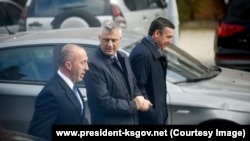Premijer Kosova Ramuš Haradinaj, predsednik hašim Tači i predsednik Skupštine Kadri Veselji