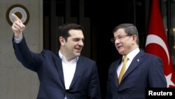 Ahmet Davutoglu və Alexis Tsipras