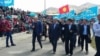 Члены партии "Бир Бол" в Нарыне. 