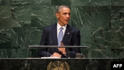 U.S. -- US President Barack Obama speaks at the 69th United Nations General Assembly at United Nations Headquarters in New York, September 24, 2014