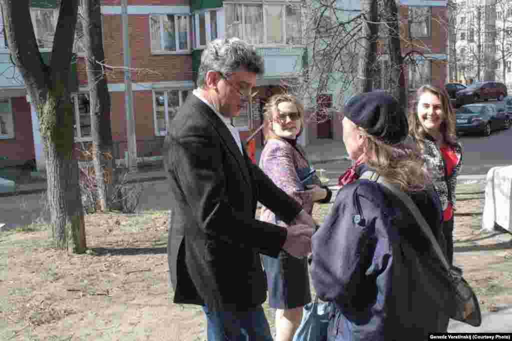Барыс Нямцоў у Менску ў 2013 годзе. Фота Генадзя Верацінскага