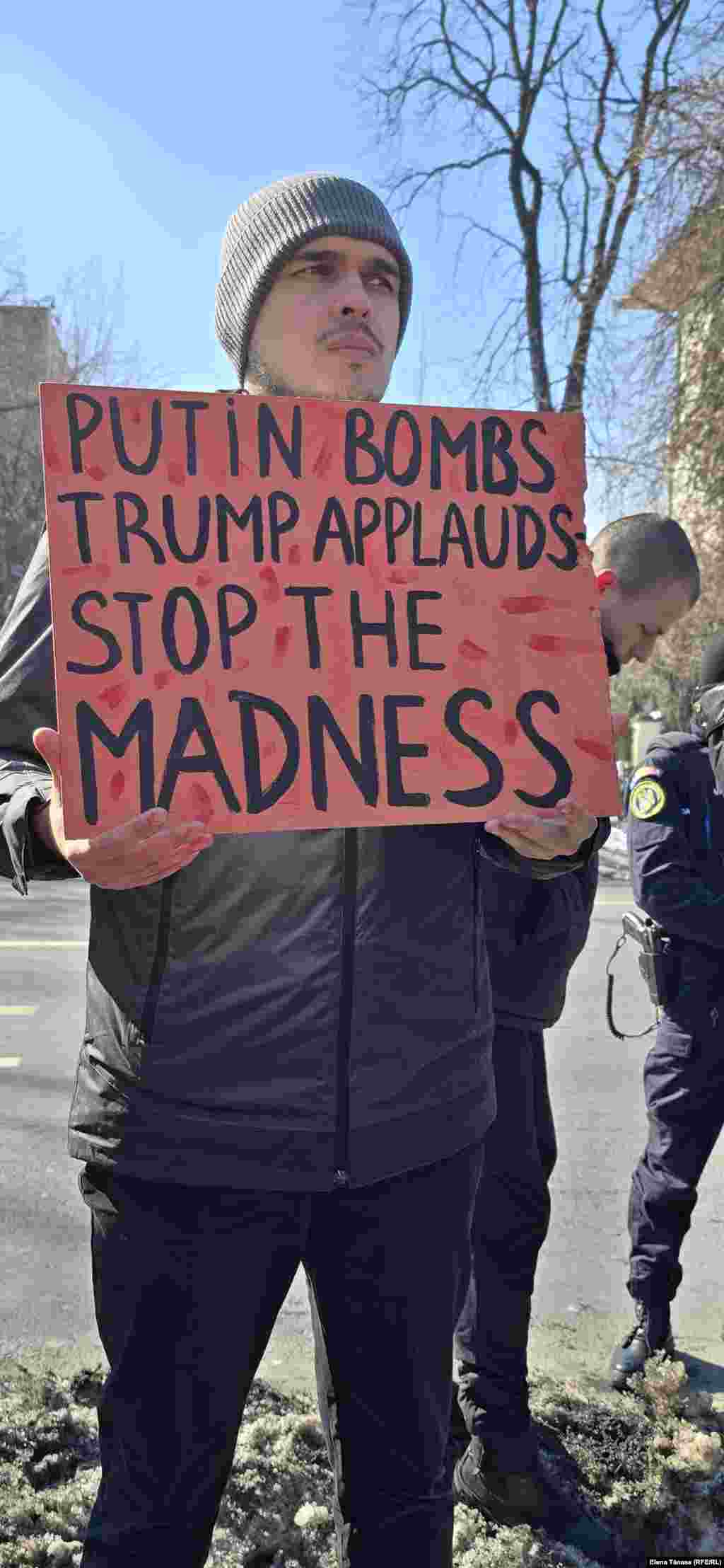 La protest, au fost mesaje adresate președinților SUA și Rusiei.&nbsp;