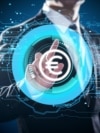 Euro Currency Money Symbol Icon Sign. Business Finance Concept. Digital Euro