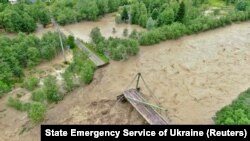 Повінь поблизу Верховини, Івано-Франківської області, 24 червня 2020 року