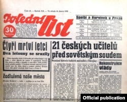 Прага – стаття про Харківський процес проти чеських вчителів в СРСР у 1931 році